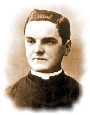 Historical photograph of Father Michael McGivney, founder of the Knights of Columbus.
